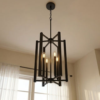 Benson Five Light Pendant in Matte Black