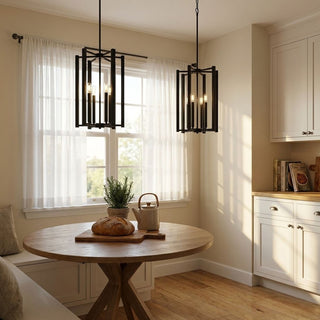 Benson Five Light Pendant in Matte Black