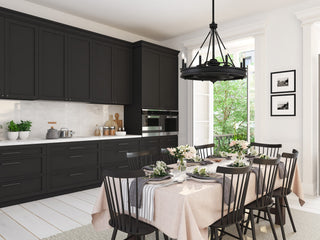 Lyon LED Fan D'Lier in Matte Black