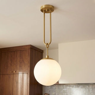 Becker One Light Pendant in Warm Brass