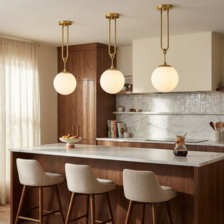 Becker One Light Pendant in Warm Brass