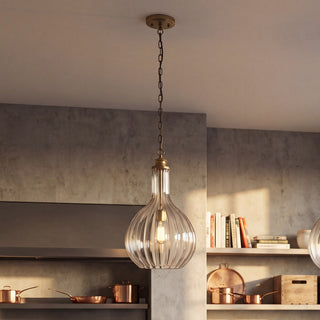 Brandon One Light Pendant in Warm Brass