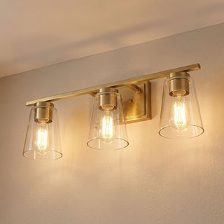 Calhoun Three Light Bath Bar in Warm Brass