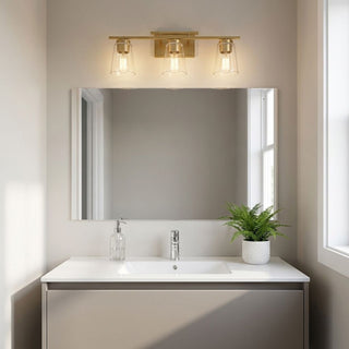 Calhoun Three Light Bath Bar in Warm Brass