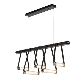 Hubbardton Forge - 131053-LED-STND-10-24-LK-WB-ZM0704 - York Linear 5-Light LED Pendant - York - Black