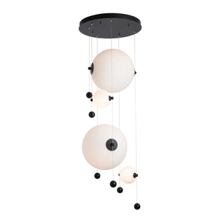 Hubbardton Forge - 139052-LED-STND-10-GG0694 - Abacus 4-Light Round LED Pendant - Abacus - Black