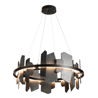 Hubbardton Forge - 139665-LED-STND-10-SL - Ardesia Circular LED Pendant - Ardesia - Black