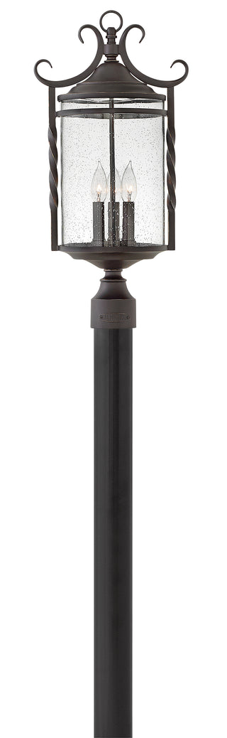 Casa Large Post Mount Lantern in Olde Black