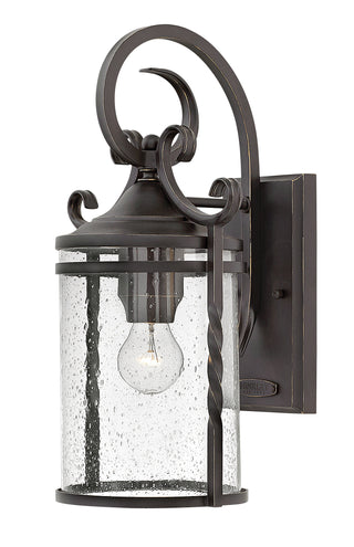 Casa Medium Wall Mount Lantern in Olde Black