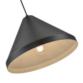 R Series 1-Light Cord Hung Cone Satin Black