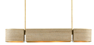 Currey and Company - 9000-0820 - Four Light Chandelier - Tenby - Natural/Contemporary Gold Leaf