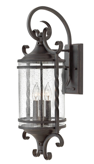 Casa Large Wall Mount Lantern in Olde Black