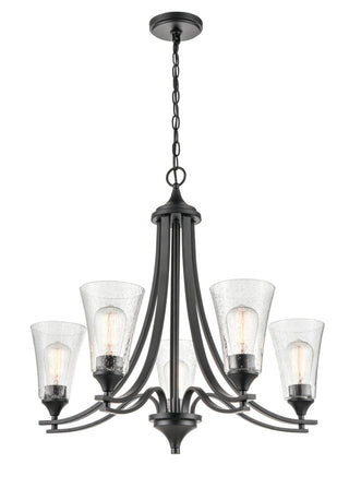 Millennium - 1465-MB - Five Light Chandelier - Natalie - Matte Black