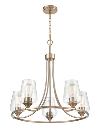 Millennium - 9725-MG - Five Light Chandelier - Ashford - Modern Gold