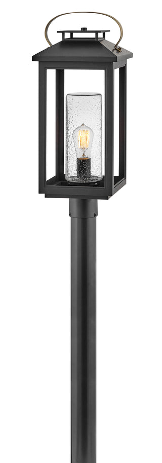 Atwater Large Post Mount Lantern in Black