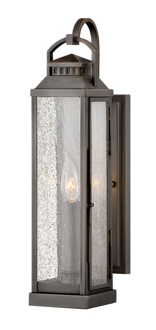 Revere Medium Wall Mount Lantern in Blackened Brass