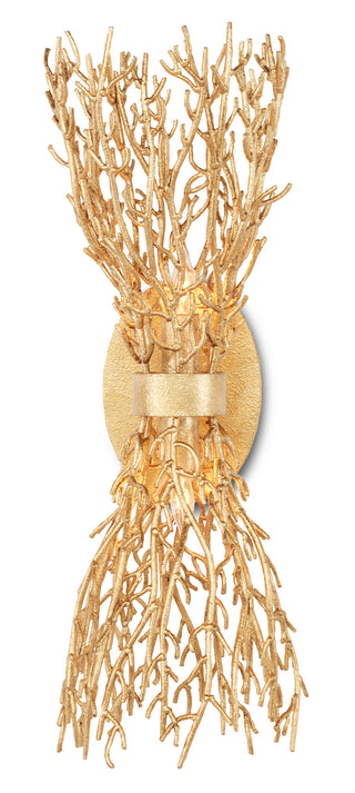 Currey and Company - 5000-0200 - Two Light Wall Sconce - Sea Fan - Gold Gilt