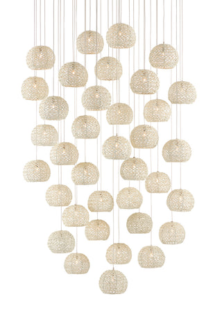 Currey and Company - 9000-0915 - 36 Light Pendant - Piero - Sugar White/Silver