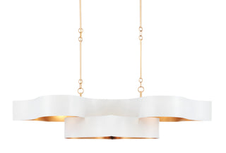 Currey and Company - 9000-0854 - Six Light Chandelier - Grand Lotus - Sugar White/Contemporary Gold Leaf