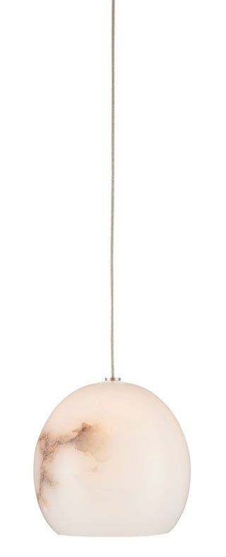 Currey and Company - 9000-0895 - One Light Pendant - Lazio - White/Silver