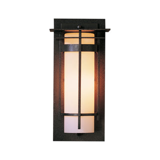 Hubbardton Forge - 305992-SKT-20-GG0066 - Banded with Top Plate Small Outdoor Sconce - Banded - Coastal Natural Iron