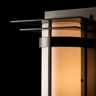 Banded Banded with Top Plate Outdoor Sconce in Coastal Natural Iron
