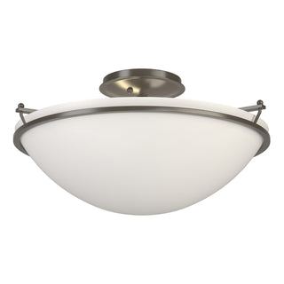 Hubbardton Forge - 124304-SKT-07-GG0053 - Plain Large Semi-Flush - Simple Lines - Dark Smoke