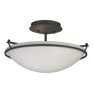 Hubbardton Forge - 124302-SKT-20-GG0047 - Plain Small Semi-Flush - Simple Lines - Natural Iron