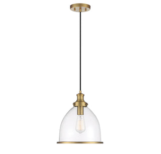 Meridian - M70119NB - One Light Pendant - Natural Brass