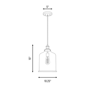 One Light Pendant in Natural Brass
