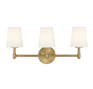 Meridian - M80051NB - Three Light Bathroom Vanity - Natural Brass