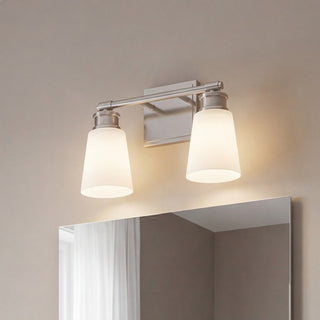 Two Light Bathroom Vanity in Brushed Nickel