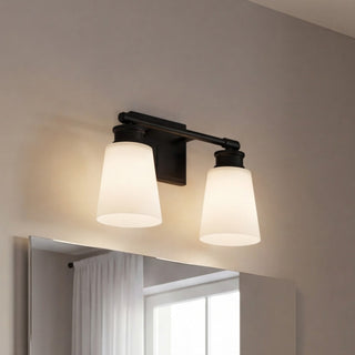 Two Light Bathroom Vanity in Matte Black
