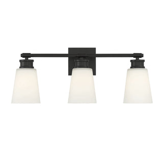 Meridian - M80055MBK - Three Light Bathroom Vanity - Matte Black