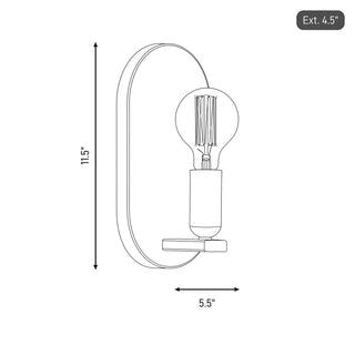 One Light Wall Sconce in Matte Black