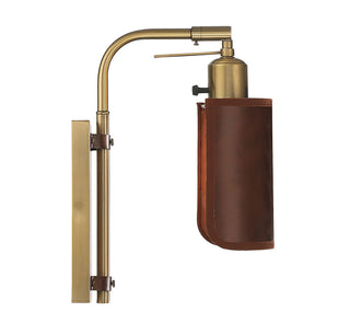 One Light Wall Sconce in Natural Brass