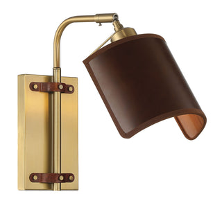 One Light Wall Sconce in Natural Brass