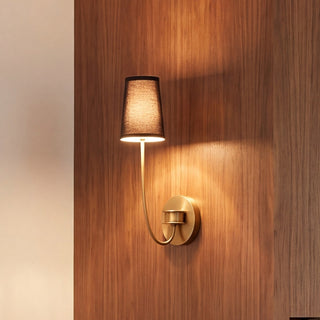 One Light Wall Sconce in Natural Brass