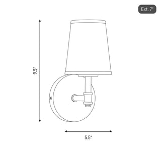 One Light Wall Sconce in Natural Brass