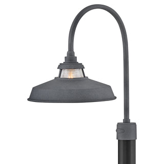 Troyer Medium Post Mount Lantern in Aged Zinc