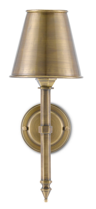 Currey and Company - 5000-0174 - One Light Wall Sconce - Wollaton - Light Moroccan Antique Brass