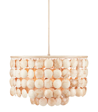 Currey and Company - 9000-0849 - Six Light Chandelier - Buko - Coco Cream/Natural