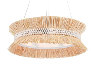 Currey and Company - 9000-0875 - Six Light Chandelier - Seychelles - Natural/Sugar White