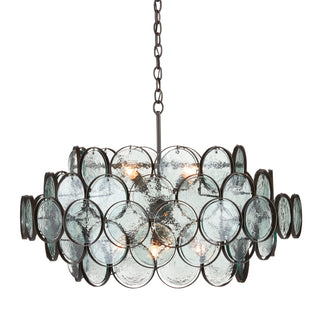 Currey and Company - 9000-0880 - Eight Light Chandelier - Galahad - Clear/Bronze