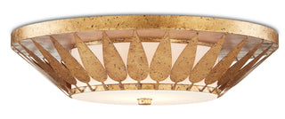 Currey and Company - 9999-0055 - LED Flush Mount - Floris - Autumn Gold/White