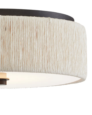 Tyrone One Light Flush Mount in Natural/Black/White
