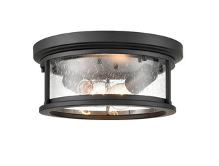 Millennium - 4402-PBK - Two Light Flush Mount - Bresley - Powder Coated Black