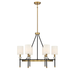 Savoy House - 1-1893-6-143 - Six Light Chandelier - Tivoli - Matte Black with Warm Brass Accents