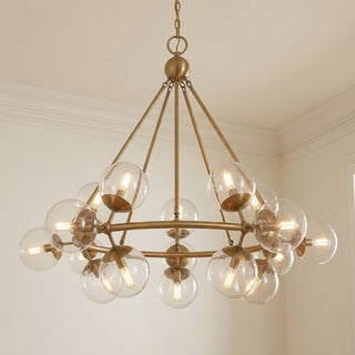 Orion 15 Light Chandelier in Warm Brass