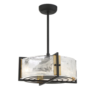 Savoy House - 24-FD-1698-143 - LED Fan D'Lier - Hayward - Matte Black with Warm Brass Accents